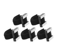 UPKOCH 5 Pièces Pince de Fixation pour Microphone sans Fil Boucle Extensible et Contrôle D'angle, Support Micro Noir en Plastique et Tissu pour Performances et Reportages en Extérieur