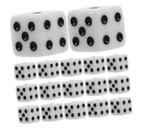 UPKOCH 50 pièces Dés de Jeu Blancs à Bords Arrondis Droits Dés Standard à Faces avec Points Noirs pour Jeux de Société Bars Ktv et Loisirs Familiaux