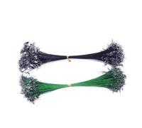 UPKOCH 50 pièces Fil de Acier Résistant à Abrasion Ligne Anti-Morsure Fil Leader pour Mer et Eau Douce Solide pour Montage Bas de Ligne Vert et Noir