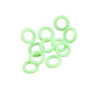 UPKOCH 50 pièces Lot de Anneaux Silicone Phosphorescents pour Piquets de Tente Accessoires de Camping Multifonctions Anneaux Lumineux de Nuit Verts Pâles Avertissement de Sécurité Au Sol