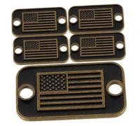 UPKOCH 5pièces Pendentif Lacet Plaque Signalétique Décorative Panneau Soi-même Fournitures De Bricolage Plaque Métallique Accessoires Pour Bracelet Panneau Décoratif