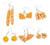 UPKOCH 6 paires Boucles Oreilles Fantaisie Femme Résine Pendantes Légères Bijoux Drôles pour Filles et Femmes