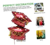 UPKOCH 6 pièces Ballons Aluminium Chapeaux de Diplômés Ballons Décoratifs pour Fête de Remise de Diplômes Noir
