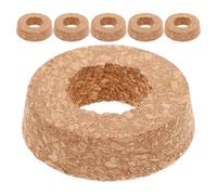 UPKOCH 6 Pièces Bloc de Vase hydroponique couvercles de liège vases à éprouvette de Bouteilles pour l'artisanat liège pour Bouteilles Bois Light Brown