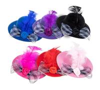 UPKOCH 6 pièces Chapeaux pour Poules Dentelle Réglables Accessoires Décoratifs Résistants à Usure pour Poulets et Oiseaux pour Fêtes et Portraits Familiaux