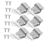 UPKOCH 6 pièces Clips de Microphone Acier Inoxydable Lot de Support de Suspension Pratique pour Microphone avec Vis Accessoires Universels pour Radio Cb et Voiture