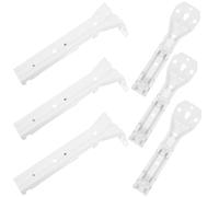 UPKOCH 6 Pièces Code D'installation des Rideaux Métalliques en Métal Blanc, Accessoire Robuste et Simple pour Fixation Murale ou Plafond, Installation Rapide et Finition Lisse