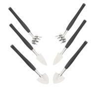 UPKOCH 6 Pièces Kit de Outils de Jardinage Compacts pour Plantes Pot Pelle Miniature Transplantoir Ergonomique Râteau et Bêche pour et Entretien Intérieur