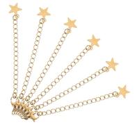 UPKOCH 6 pièces Lot Chaînes Rallonge Acier Inoxydable avec Fermoir Mousqueton pour Bracelet et Collier Rallonges Bijoux Durables Adaptées Fabrication et Réparation de Bijoux