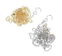 UPKOCH 6 Pièces Lot de 6 Chaînes Métalliques Argenté et Or pour Mesure Précise Hauteur Filet Volley-Ball 250 Cm, Équipement Officiel Arbitres, Outil Manuel de Positionnement pour