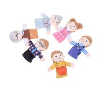 UPKOCH 6 pièces Marionnettes à Doigts Peluche Famille pour Garçon Fille Jouets Imagination et Jeu de Rôle Parents et Tout-Petits