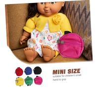 UPKOCH 6 Pièces Miniature Doll Backpacks with Functional Zipper Lovely Tiny School Bags for Dolls Portable Role-Playing Toy to Enhance Fine Motor Skills and Creative Play