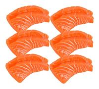 UPKOCH 6 Pièces Modèles de Saumon Artificiel PVC Décoration de Simulation Alimentaire pour Restaurants et Maison Alimentaire