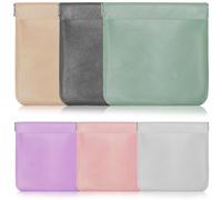 UPKOCH 6 pièces Pochettes de Rangement Cuir PU Sacs Organisateurs pour Bijoux et Accessoires Électroniques Trousses Cosmétiques Compactes pour Sac à Main Multicolores Faciles à Ouvrir