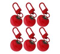 UPKOCH 6 pièces Porte-clés Lot de Tomates Résine Réaliste Pendentif Fruit Créatif Antistress pour Sac à Dos Téléphone Portable Cadeau Original pour Amis Famille Collègues