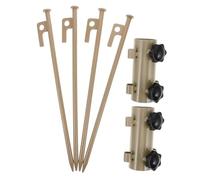 UPKOCH 6 Pièces Set de Piquets de Tente Ajustables Aluminium pour Camping Accessoires de Tente et Auvent pour Plage