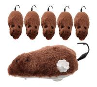 UPKOCH 6 pièces Souris Peluche à Remontage Mécanique pour Jouets à Remontage Coloris Aléatoire Amusement pour Accessoires pour Animaux Couleur Aléatoire Couleur Aléatoire