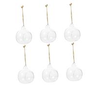 UPKOCH 6 Pièces Vase Suspendu en Verre Transparent pour Plantes Et Bougies Forme Sphérique Porte-Plantes Intérieur Et Suspension Élément Décoratif Contenant Verre pour Micro Paysages Et c