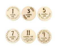 UPKOCH 6pièces Cartes Mensuelles Pour Garçon Fille Étapes De Naissance Commémorations Lot De Cartes Recto Simple Et Unique Bords Et Coins Arrondis
