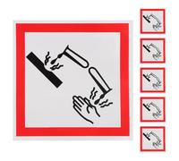UPKOCH 6pièces Étiquettes Autocollantes Pvc pour Matières Corrosives Panneaux de Sécurité Durables et Résistants Autocollants Adhésifs Polyvalents pour Produits Dangereux