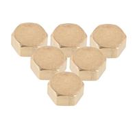 UPKOCH 6pièces Joint Arrêt Eau pour Conduite Eau Embout De Tuyau Pivotant Cuivre Bouchon Obturation Femelle pour Robinet De Radiateur Et Machine à Laver