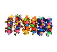 UPKOCH 6pièces Lot De Bracelets De Pom-pom Girl Avec Grelots Paillettes Rondes Étoiles Et Cœur Accessoires De Danse Pour Garçon Fille