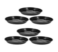 UPKOCH 6pièces Lot de Soucoupes Rondes pour Pots De Fleurs Bac De Récupération Eau Plastique Noir pour Jardin Et Intérieur