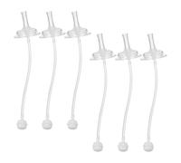 UPKOCH 6pièces Pailles Silicone Pour Biberons Et Tasses à Compatible Avec Large Bouche Réutilisables Et Faciles à Nettoyer Pour Nourrissons Et Tout-petits