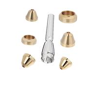 UPKOCH 7 Pièces Set de Embouchures de Trompette Plaquées Or de Rechange Durable pour Musiciens Débutants et Accessoires Pratiques pour Instruments à Vent