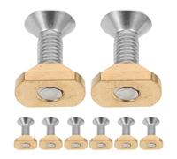 UPKOCH 8 écrous en T en Laiton avec vis M6 : Rails pour Planches de Surf, Accessoires de Montage pour Planches de Sup, Foil, Wing Foil