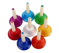 UPKOCH 8 pièces Cloches à Main Colorées de Cloches Éducatives Multicolores pour Instrument de Percussion à Clair pour Éveil et Apprentissage de Rattler