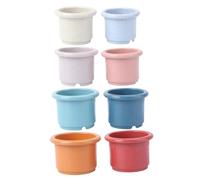 UPKOCH 8 pièces Jouets de Bain Créatifs Empilables pour Garçon Fille Formes Géométriques Animaux de et Sécurisé pour Coordination et Apprentissage des Couleurs