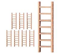 UPKOCH 8 pièces Mini Échelles Bois pour Maison de Poupée Décor Miniature Élégant et Robuste Accessoires DIY pour Scènes Paysagères et Jardins Féeriques Beige Compact