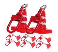 UPKOCH 8 pièces Porte-clés Cône de Signalisation Rouge Pendentif Décoratif pour Clés Sacs et Valises Cadeau Polyvalent pour Chaque Âge