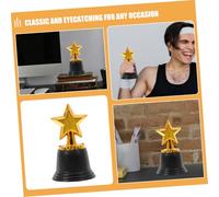 UPKOCH 8 pièces Trophées Plastique Étoile Dorée Mini Trophées Récompense Participation pour Football Tennis Tournois École Garçon Fille Réutilisable
