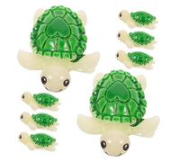 UPKOCH 8pièces Décoration De Tortue Résine Figurine De Bureau Mignonne Décoration Aquarium Artificielle Aménagement Paysager Intérieur