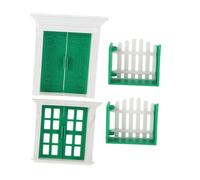 UPKOCH Accessoires Résine pour Maisons de Poupées Design Réaliste pour Bricolage et Activités Familiales avec Barrières Vertes et Blanches