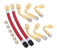 UPKOCH Adaptateur de Valve avec Rallonge Coudée Tube Extension pour Pompe à Pneu Connexion Rapide Anti-Fuite Accessoire de Gonflage pour Roues à Jantes Profondes