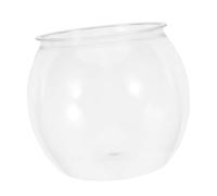 UPKOCH Aquarium Porte-Plantes Aériennes Vase à Fleur Hydroponique Bol à Bulles en Plastique Jardinière Ronde Peu Profonde Réservoir à Bulles De Poisson L'animal De Compagnie Transparent