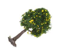 UPKOCH Arbre Miniature pour Modèles de Trains Décoration de Réplique en Plastique 1 Pièce Arbre Vert aux Fruits Jaunes Accessoire Bricolage Multifonction
