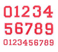 UPKOCH Autocollants Chiffres Thermocollants 20 Pièces Rouge 0-9 pour T-Shirts Foot et Décorations de Vêtements