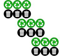 UPKOCH Autocollants en Pvc pour Classification des Déchets, Étanches, Adaptés aux Poubelles et Camions de Collecte pour Usage Quotidien