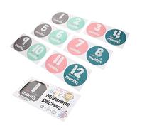 UPKOCH Autocollants Mensuels Pour Bébé Accessoires Photo Pour Nouveau-né Chiffres Pour Un Suivi Facile De L'âge Autocollants Adhésifs Pour Les Fêtes D'anniversaire De Bébé