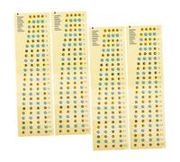UPKOCH Autocollants Pour Gammes De Basse 4 Cordes - Lot De 4 Pièces En Pvc Et Papier - Marques Notes Pour Touche De Basse - Apprentissage Débutants - Accessoire Pratique Pour Manche Basses