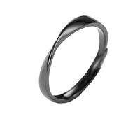 UPKOCH Bague Couple En Argenté S925 Ouverte, Plaquée Nielle Noire, Bague Élégante Saint Valentin, Bijou Unisexe Pour Fête Et Vie Quotidienne, Taille Unique