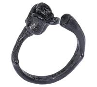 UPKOCH Bague Créative Épine Rose Vintage Noire, Anneau Ouvert Réglable, Bijou Original Pour Femme, Style Rétro, Présent, Accessoire Léger Et Solide Pour Usage Quotidien
