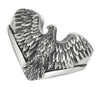 UPKOCH Bague Réglable Homme en Cuivre Argenté Style Rétro Motif Aigle Élégant, Surface Intérieure Polie Lisse pour Cérémonies et Occasions Formelles