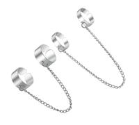 UPKOCH Bagues Chaîne Punk Réglables Alliage Unisexe Bague Manchette Doigt Mode pour Femmes Accessoire de Style Festif et Quotidien