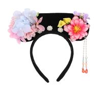 UPKOCH Bandeau à Cheveux Style Vintage Chinois avec Fleurs Artificielles Serrage-Tête Traditionnel Hanfu pour Femmes et Filles Accessoire de Princesse Chinoise Cosplay et Séances Photo