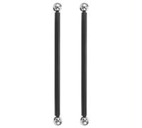 UPKOCH Barre Métallique Traverse de Lampadaire Extérieur 41 CM Support de Drapeau Argenté Lot de 2 Pièces pour Jardin et Terrasse Accessoires pour Lampes Extérieures Robustes et